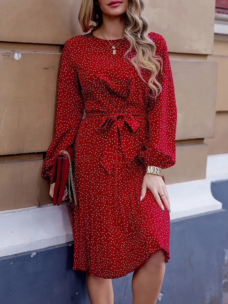 Seraphina | Kleid mit Schickem Design und Verspielten Tupfen für Frauen