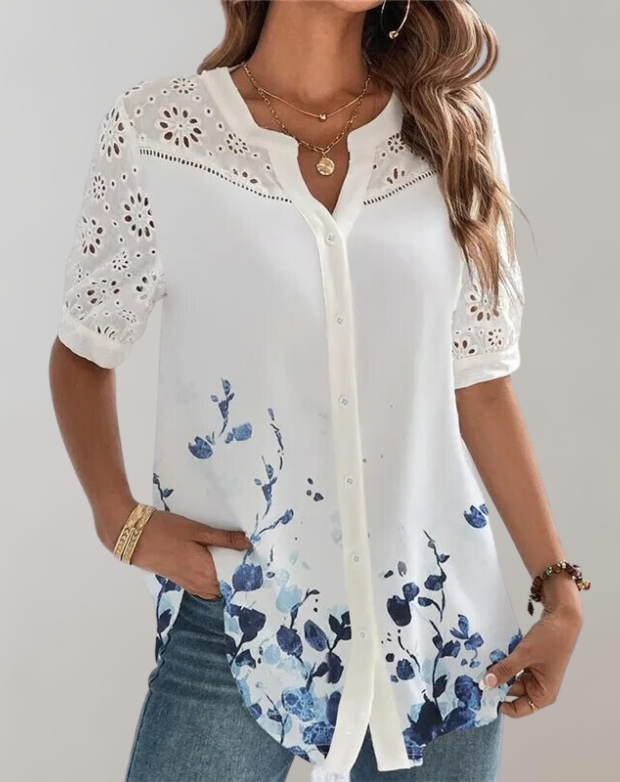 Aurelian- Women Hollow Stickerei Floral