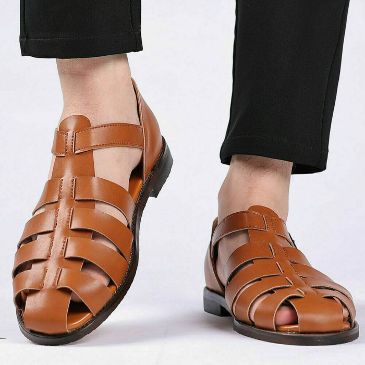 Kyle - Klassische Und Elegante Ledersandalen