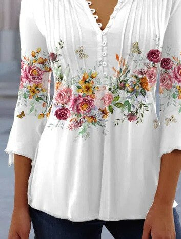 Liana | Bluse mit Leichtem Stoff und Floralprint für Frauen