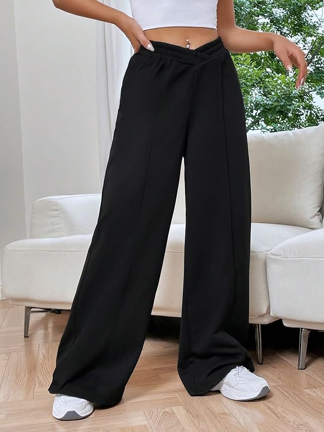 Livia | Weite Hose mit Seidig-glattem Stoff und Elastischem Bund für Damen