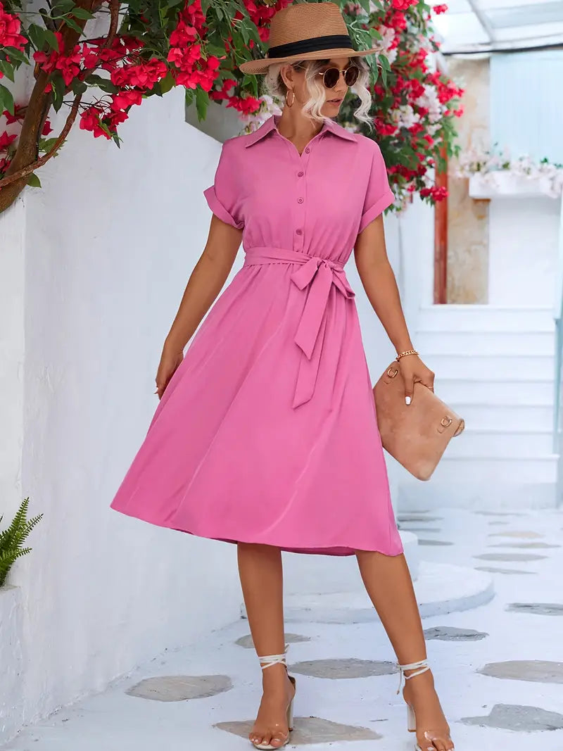 Livia | Hemdkleid mit leichtem Stoff und akzentuierendem Gürtel für Frauen