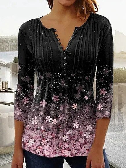 Liana | Bluse mit Leichtem Stoff und Floralprint für Frauen