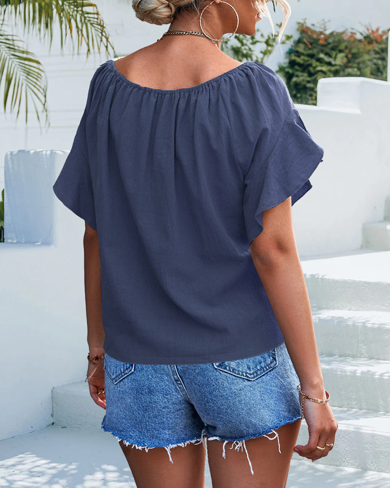 Livia | Bluse mit Leichtem Material und Verspielten Ärmeln für Damen