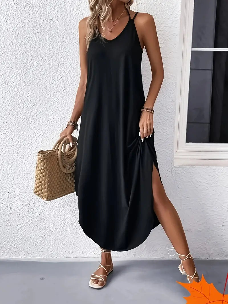 Livia | Maxikleid mit Leichtem Stoff und V-Ausschnitt für Damen
