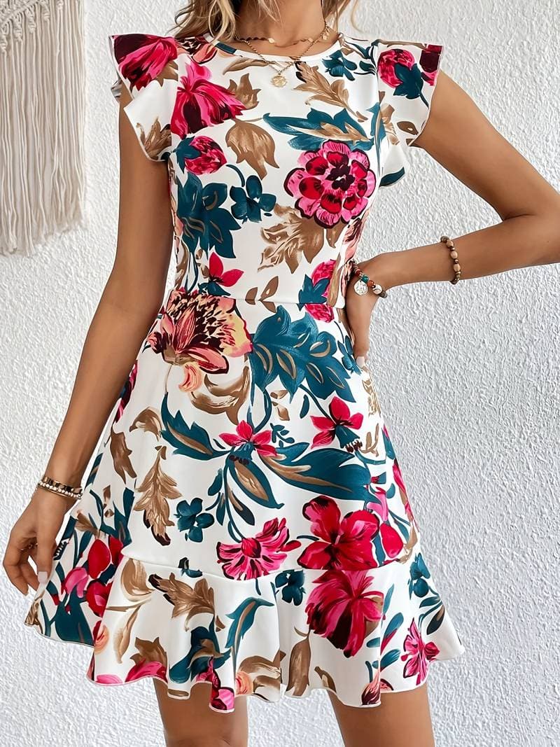 Liora | Blumenkleid mit Modernem Schnitt und Eleganter Silhouette für Damen