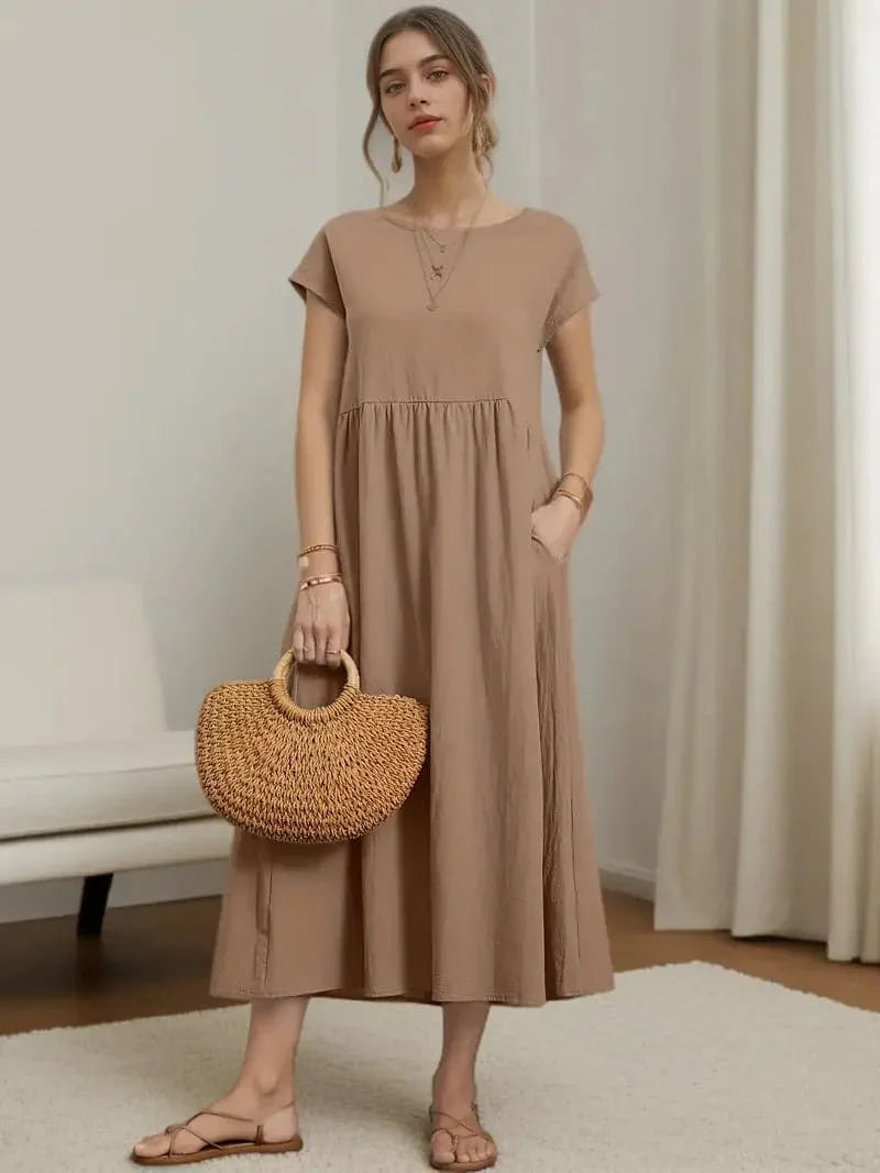 Liana | Midi-Kleid mit Elegantem Schnitt und Atmungsaktivem Stoff für Frauen