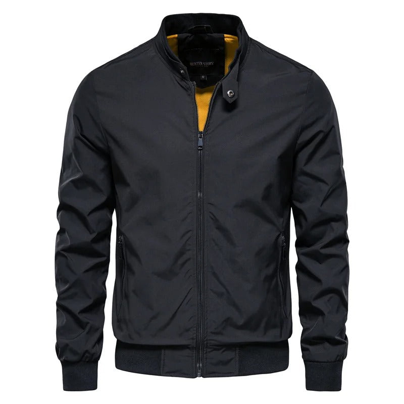 Paulo - Slim Fit schwarzer Herren Sommermantel