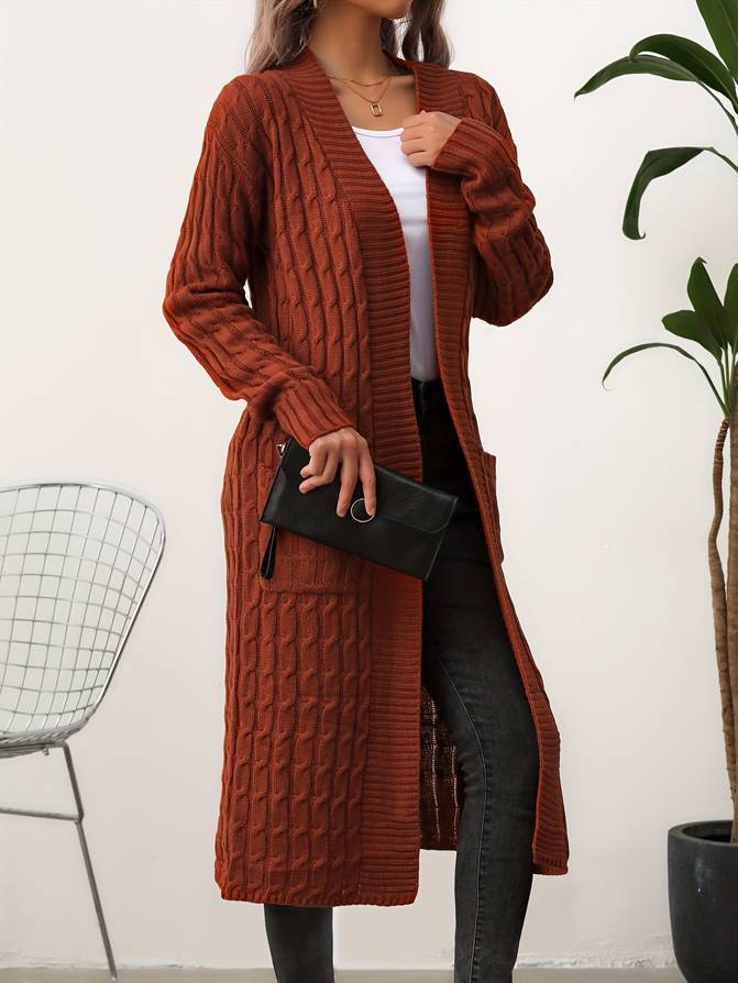 Lydia - Gestrickte lange Jacke für Damen