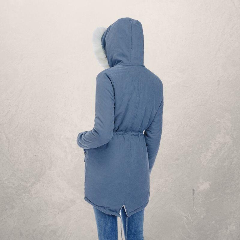 Livia | Parka mit Stilvollem Kunstpelz und Anpassbarem Taillenzug für Frauen