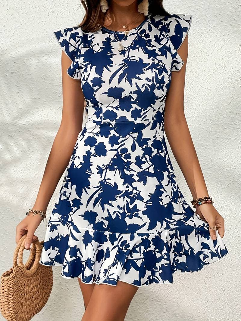 Liora | Blumenkleid mit Modernem Schnitt und Eleganter Silhouette für Damen