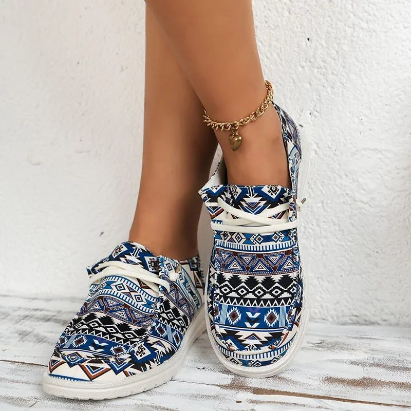 Naia - Flache Segeltuchschuhe für Frauen