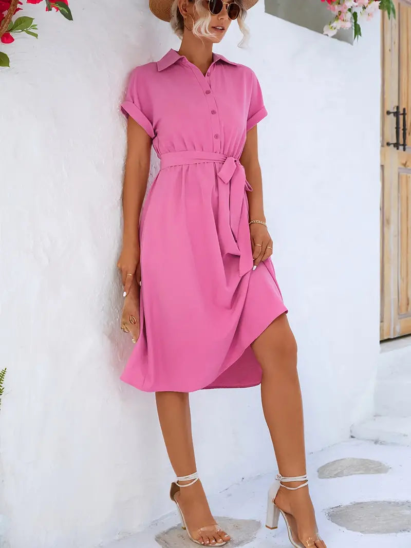 Livia | Hemdkleid mit leichtem Stoff und akzentuierendem Gürtel für Frauen