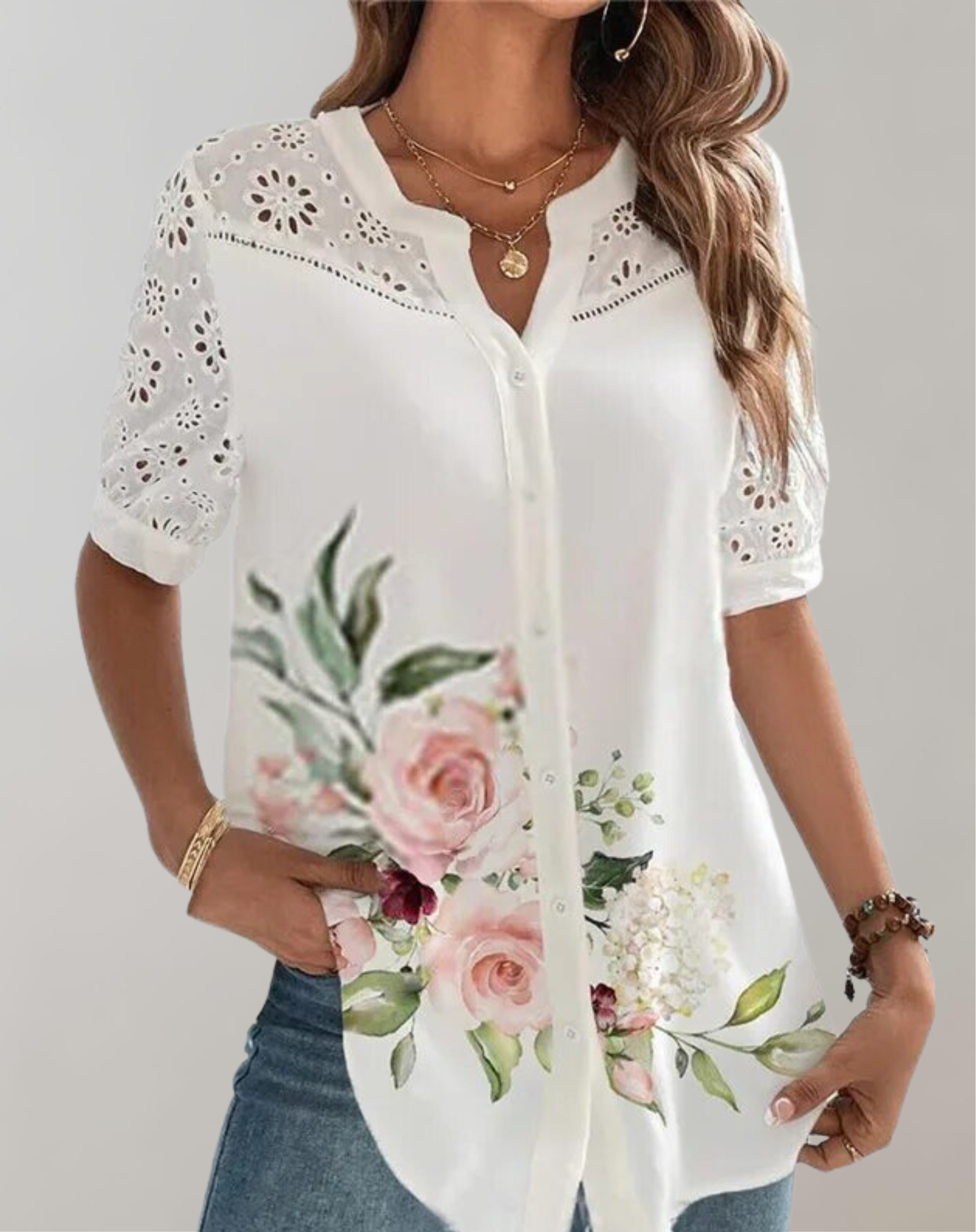 Aurelian- Women Hollow Stickerei Floral