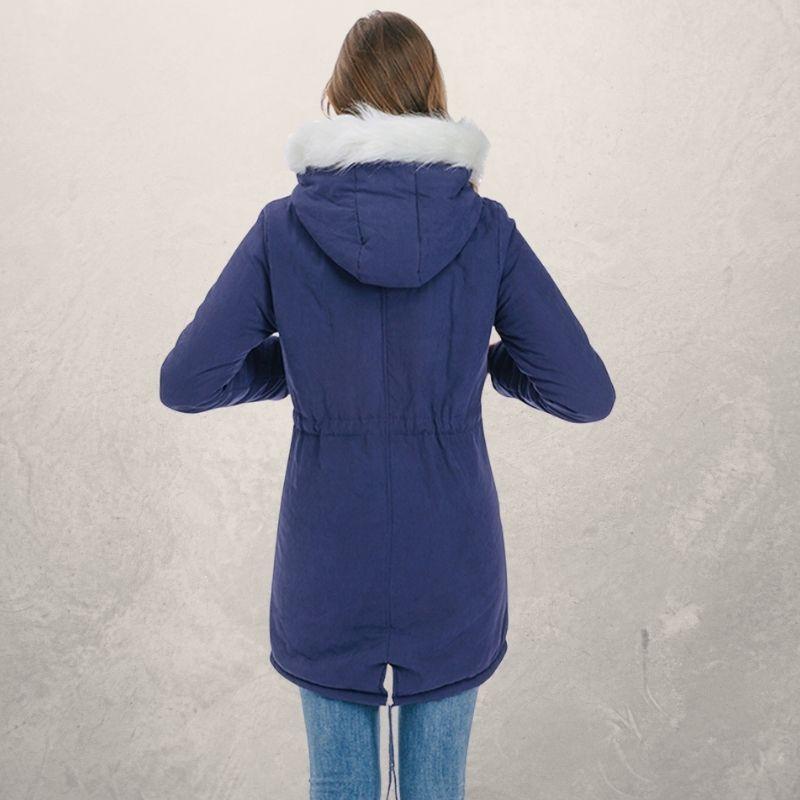 Livia | Parka mit Stilvollem Kunstpelz und Anpassbarem Taillenzug für Frauen