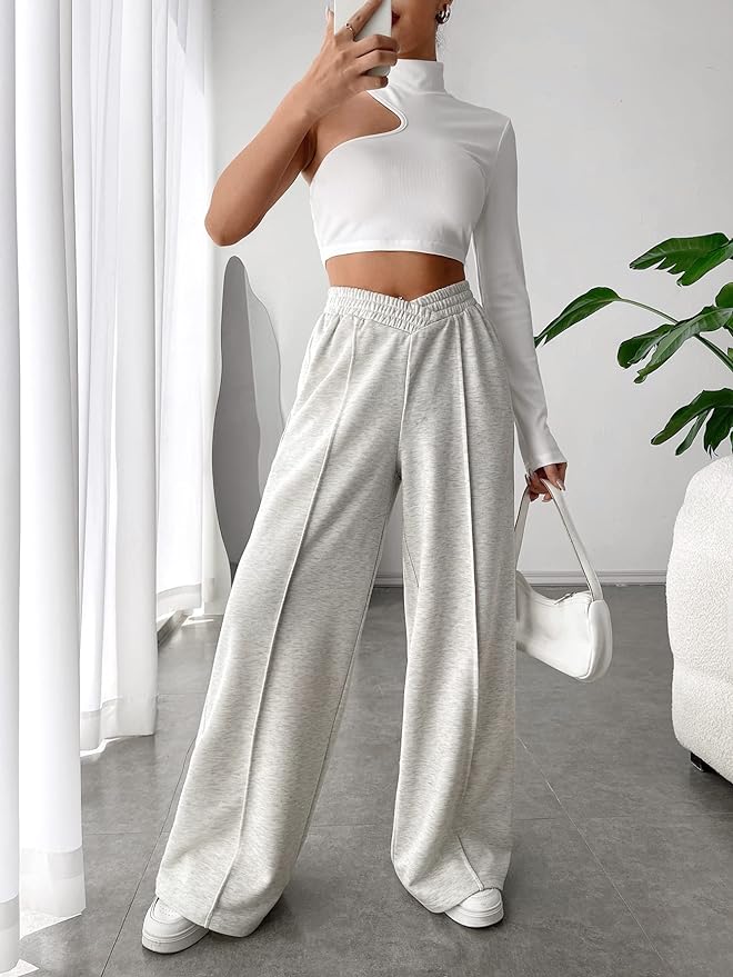 Livia | Weite Hose mit Seidig-glattem Stoff und Elastischem Bund für Damen