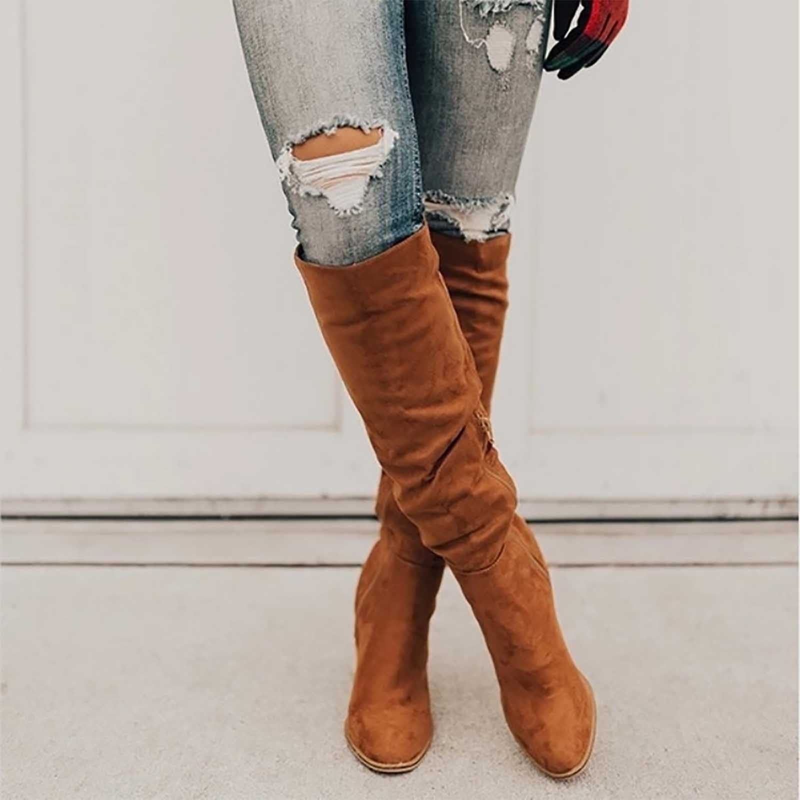Livia | Overknee-Stiefel aus weichem Wildleder mit elegantem Design für modebewusste Frauen