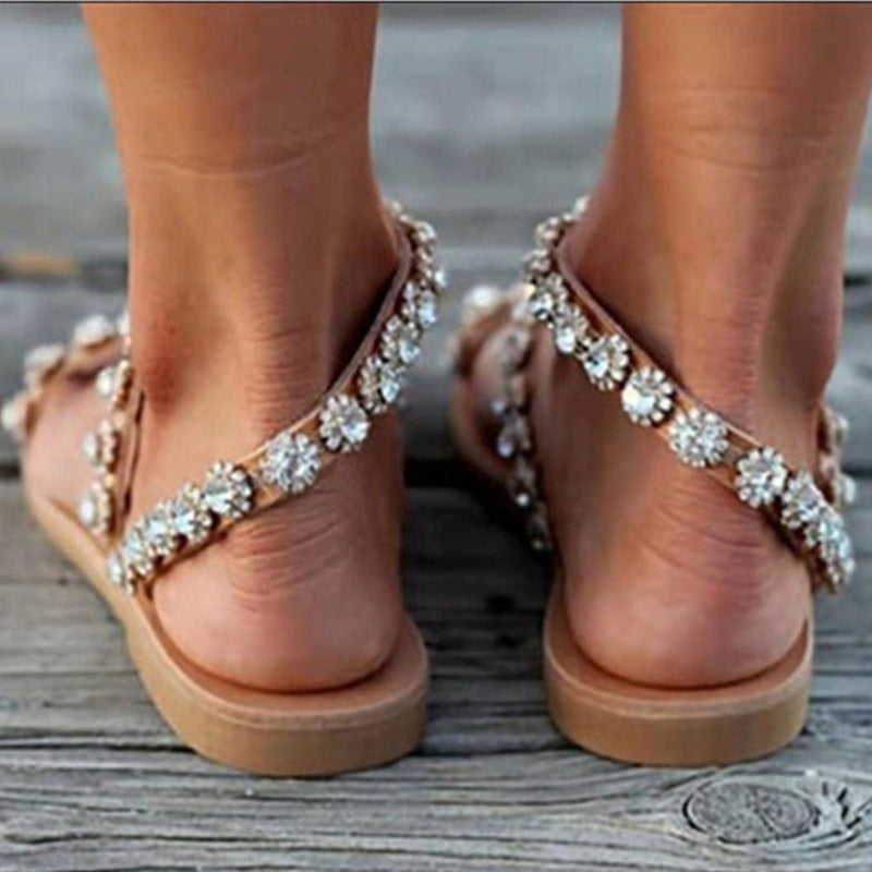 Melissa | Boho Strand Strass Flipflops