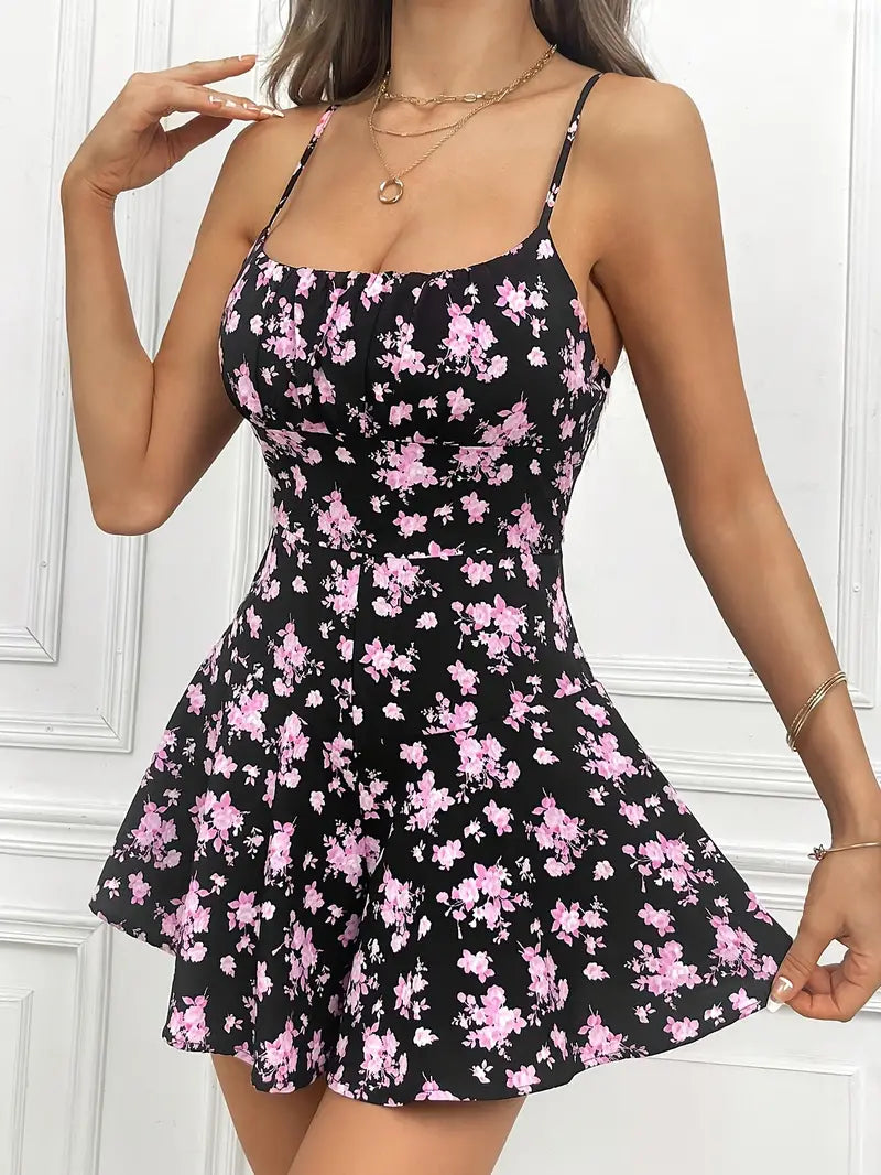 Sienna | Minikleid mit Atmungsaktivem Stoff und Verspielt Floralem Muster für Frauen