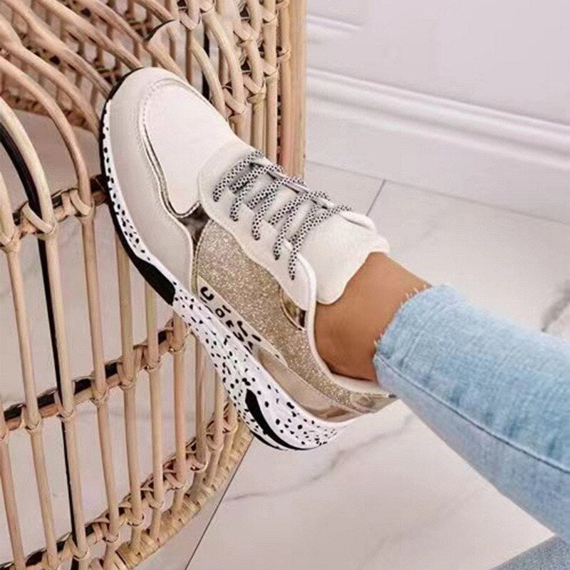 Luna | High-Top-Sneaker mit Glamourösen Akzenten und Hochwertigem Komfort für Damen