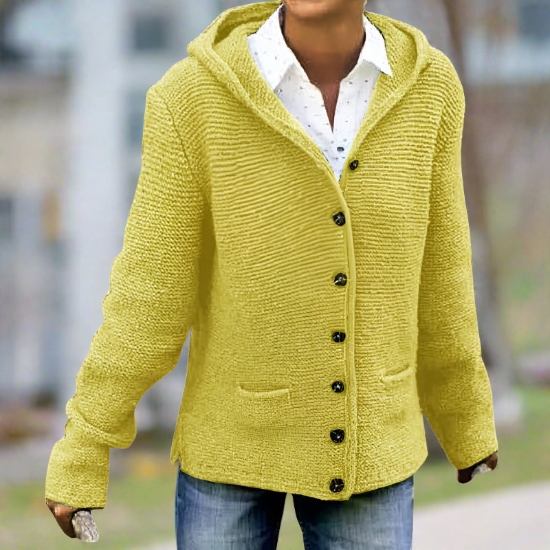 Livia | Strickjacke mit Weichem Material und Kapuze für Damen