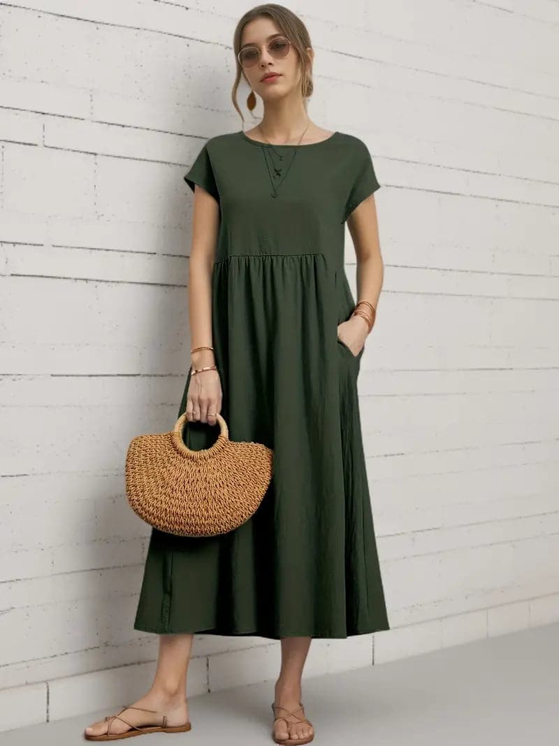 Liana | Midi-Kleid mit Elegantem Schnitt und Atmungsaktivem Stoff für Frauen