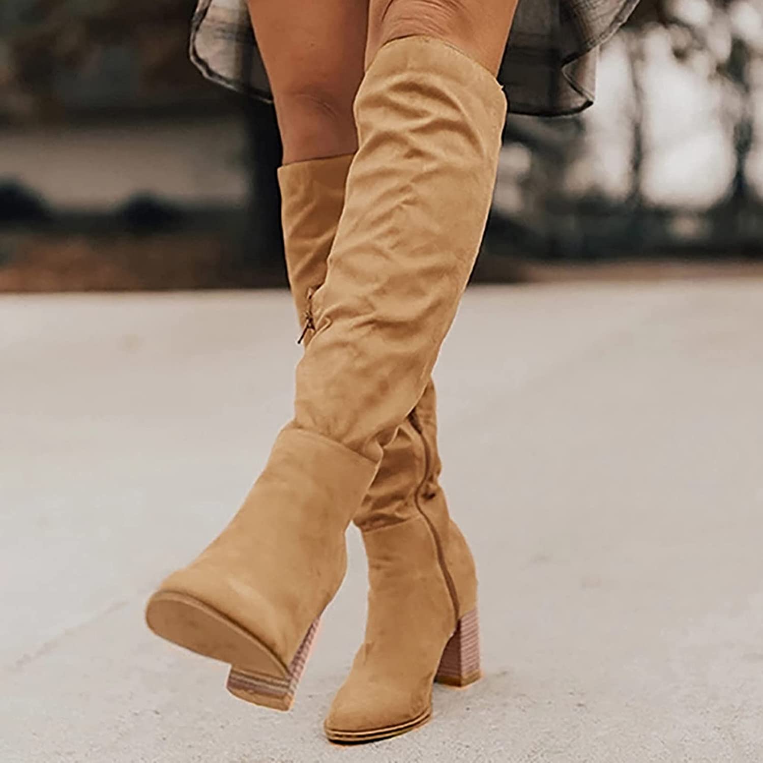 Livia | Overknee-Stiefel aus weichem Wildleder mit elegantem Design für modebewusste Frauen