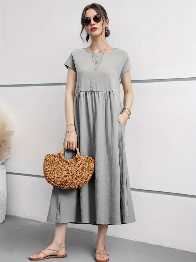 Liana | Midi-Kleid mit Elegantem Schnitt und Atmungsaktivem Stoff für Frauen