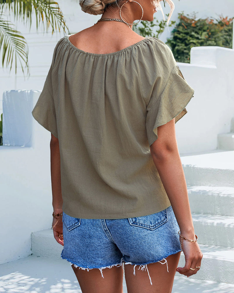 Livia | Bluse mit Leichtem Material und Verspielten Ärmeln für Damen