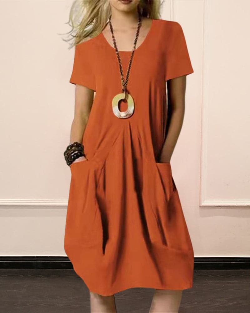 Livia | Kleid mit Bequemen Schnitt und Praktischen Taschen für Frauen