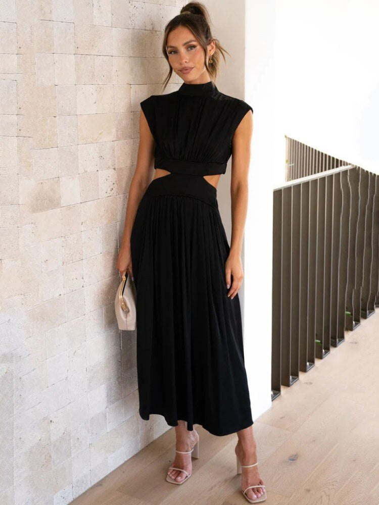 Siena | Midi-Kleid mit Eleganten Cut-Outs und Fließendem Stoff für Frauen