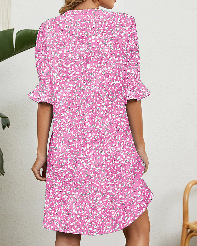 Liana | Wickelkleid mit Leichtem Stoff und Blumendruck für Damen