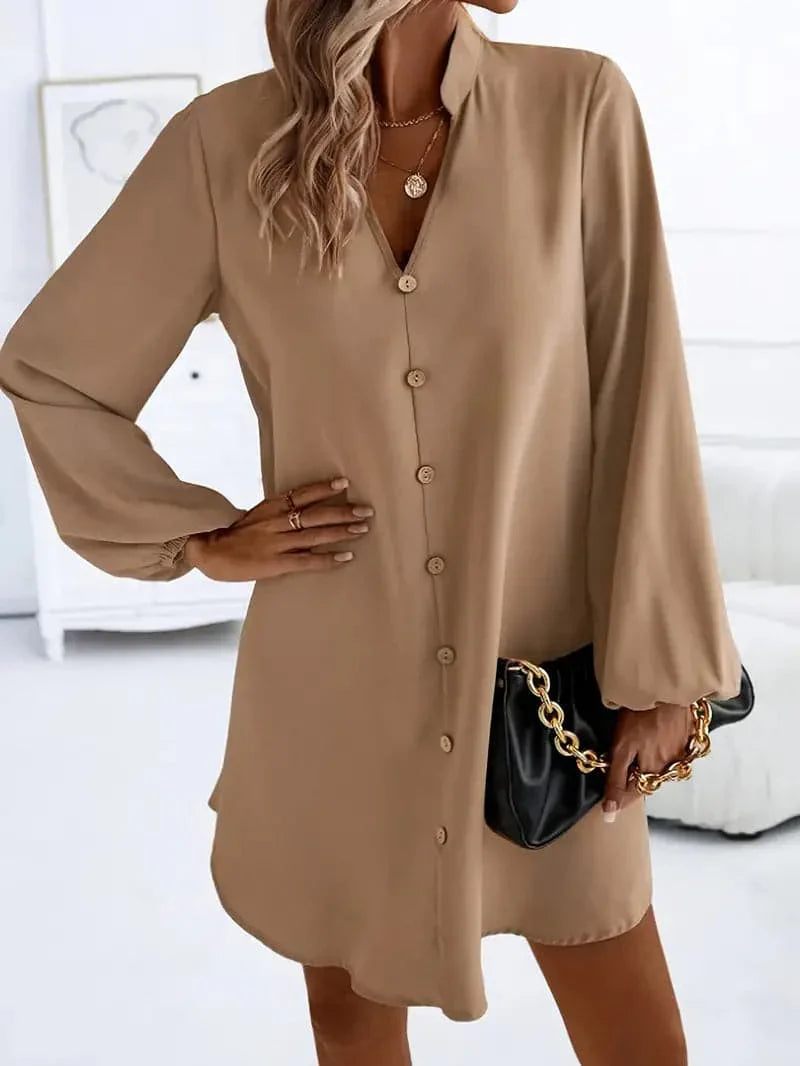 Mira | Hemdkleid mit Eleganter Passform und Langer Ärmeln für Damen