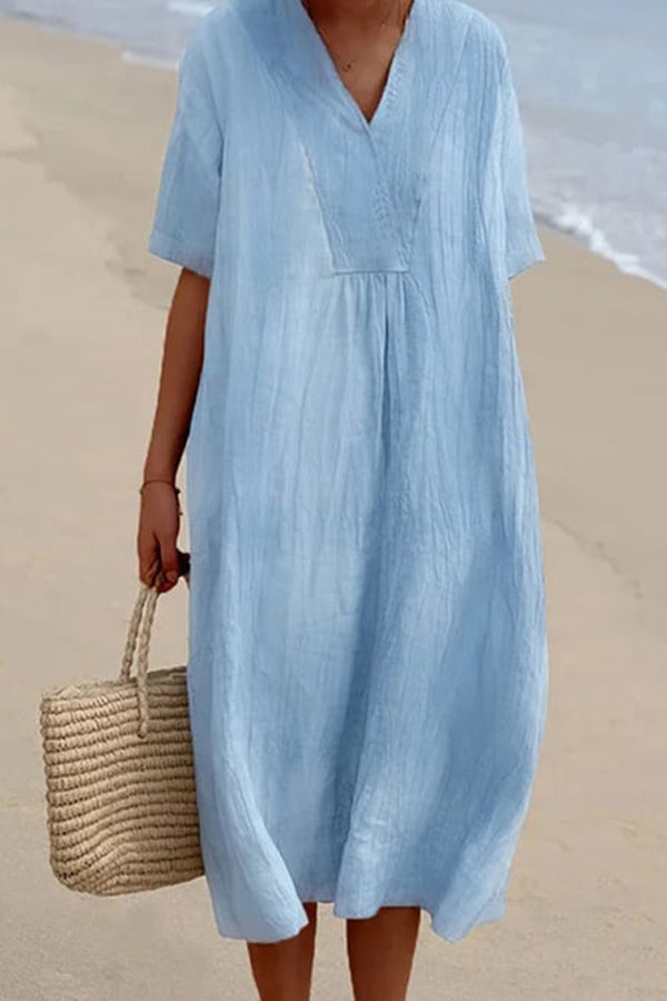 Mira | Strandkleid mit Luftiger Passform und V-Ausschnitt für Frauen