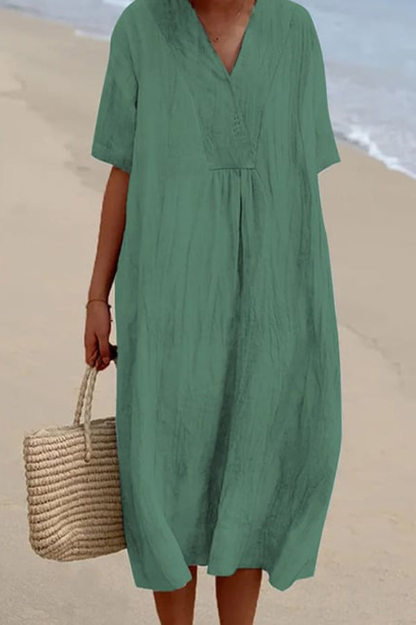 Mira | Strandkleid mit Luftiger Passform und V-Ausschnitt für Frauen