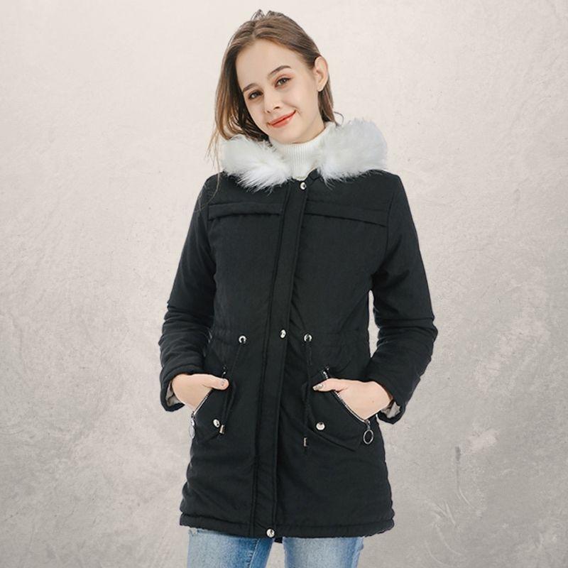 Livia | Parka mit Stilvollem Kunstpelz und Anpassbarem Taillenzug für Frauen