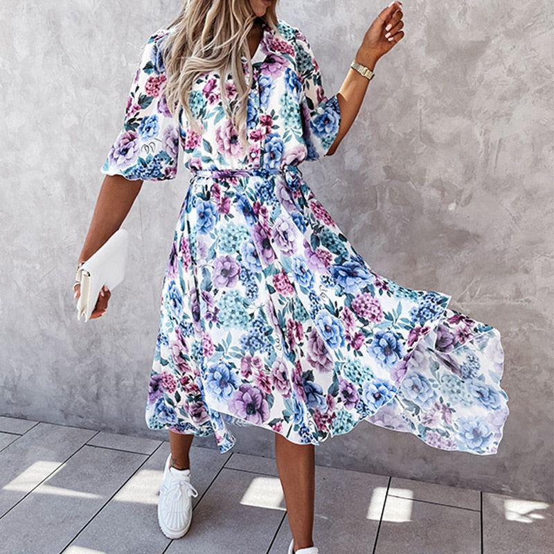 Amara | Midikleid mit Leichtem Stoff und Verspieltem Schnitt für Frauen