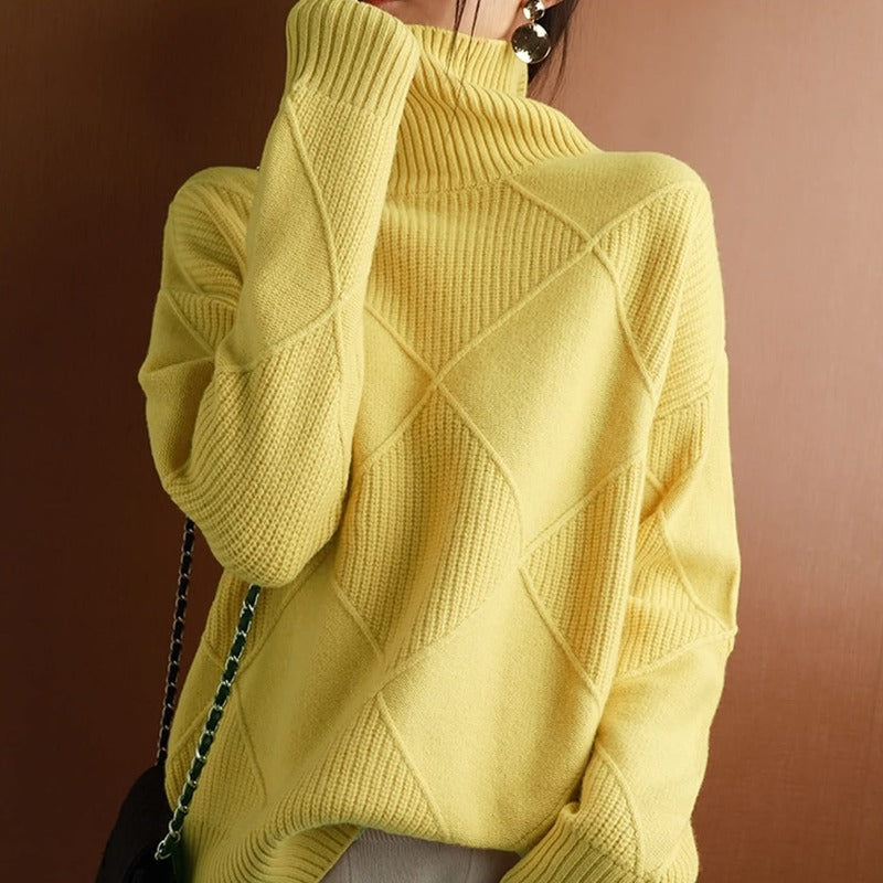Lena | Pullover mit Elegantem Zopfmuster und Kuscheliger Passform für Frauen