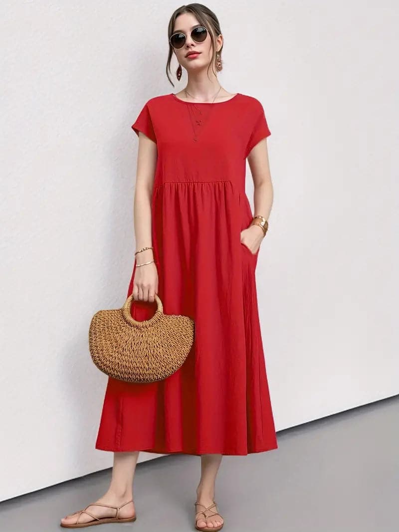 Liana | Midi-Kleid mit Elegantem Schnitt und Atmungsaktivem Stoff für Frauen