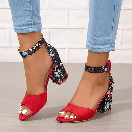 Celia - Damen-Sandalen mit klobigen Absätzen