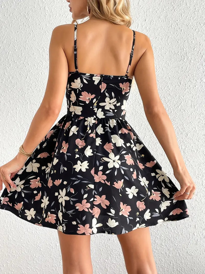 Liora | Blumenkleid mit Taillierung und Verspieltem Design für Frauen