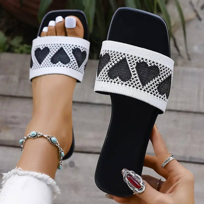 Liefie | Herzdekor Slide Sandalen Lässig