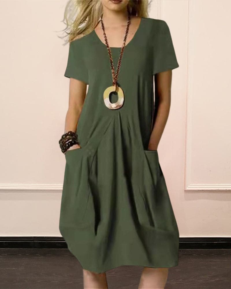 Livia | Kleid mit Bequemen Schnitt und Praktischen Taschen für Frauen