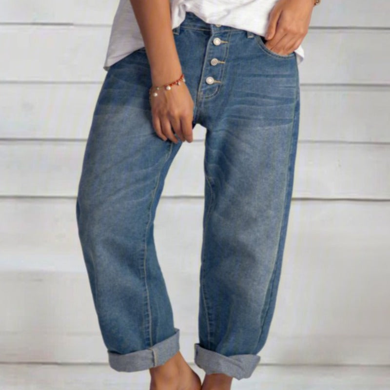 Livia | Designer-Jeans mit weitem Bein und Vintage-High-Waist für Frauen