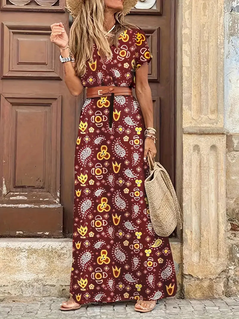 Liora | Maxikleid mit Floralem Muster und Zeitlosem Stil für Damen