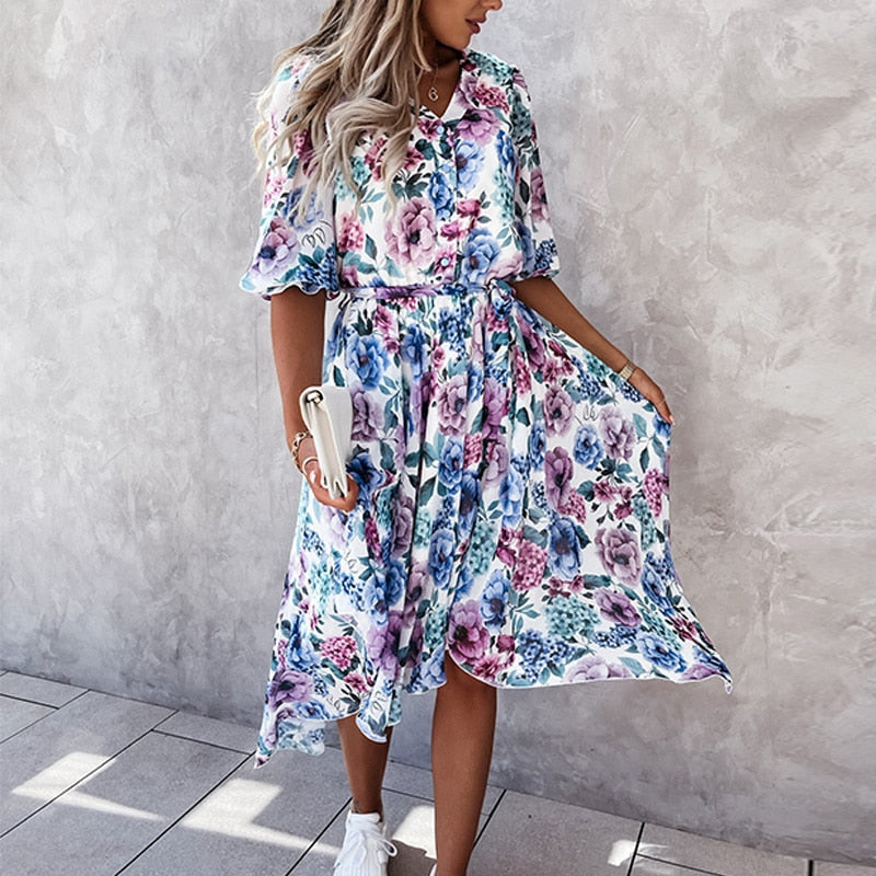 Amara | Midikleid mit Leichtem Stoff und Verspieltem Schnitt für Frauen