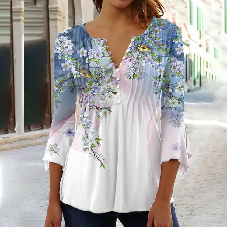 Liana | Bluse mit Leichtem Stoff und Floralprint für Frauen