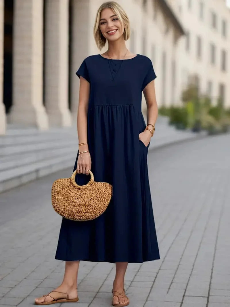 Liana | Midi-Kleid mit Elegantem Schnitt und Atmungsaktivem Stoff für Frauen