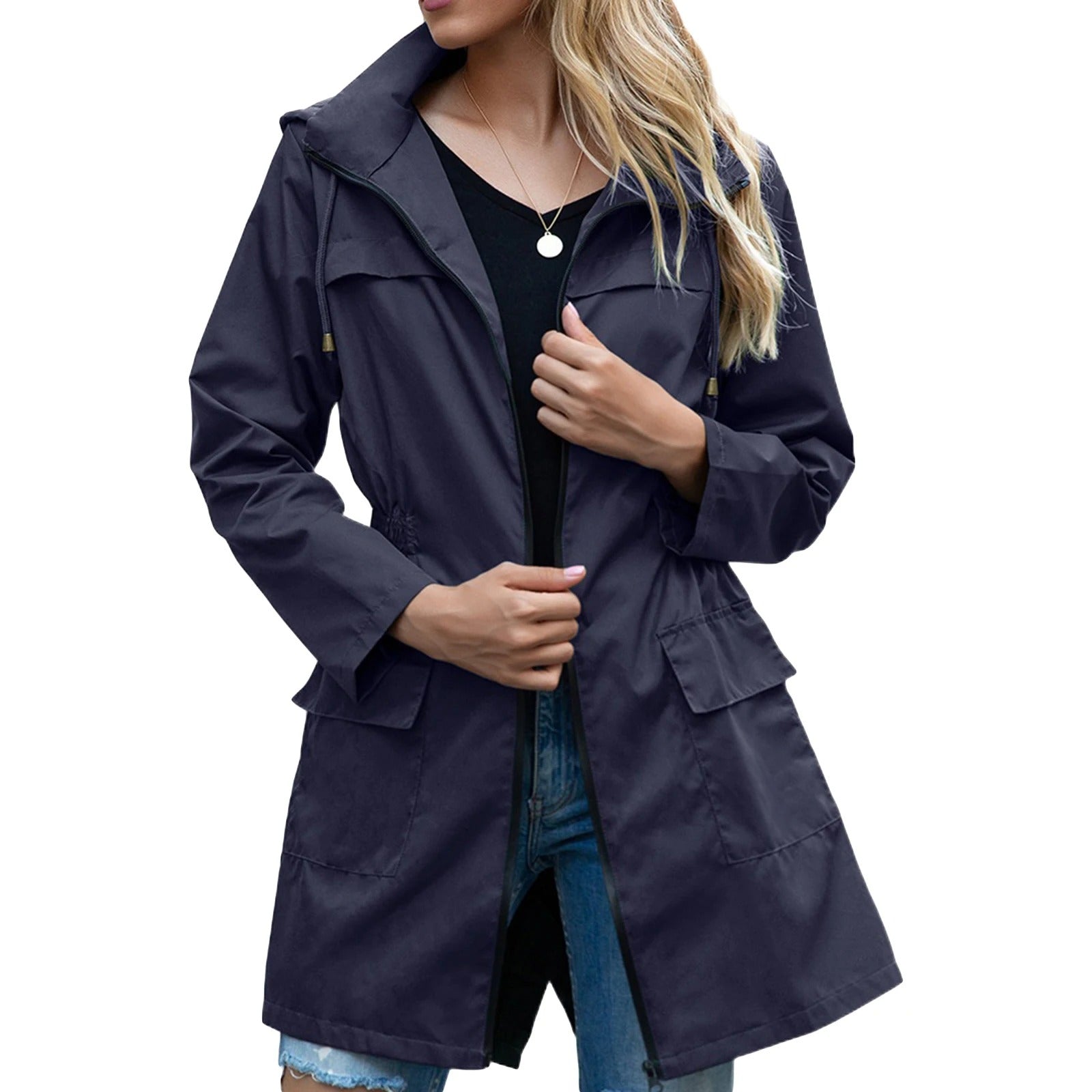 Campbell - Leichte winddichte und wasserdichte lange Sommerjacke