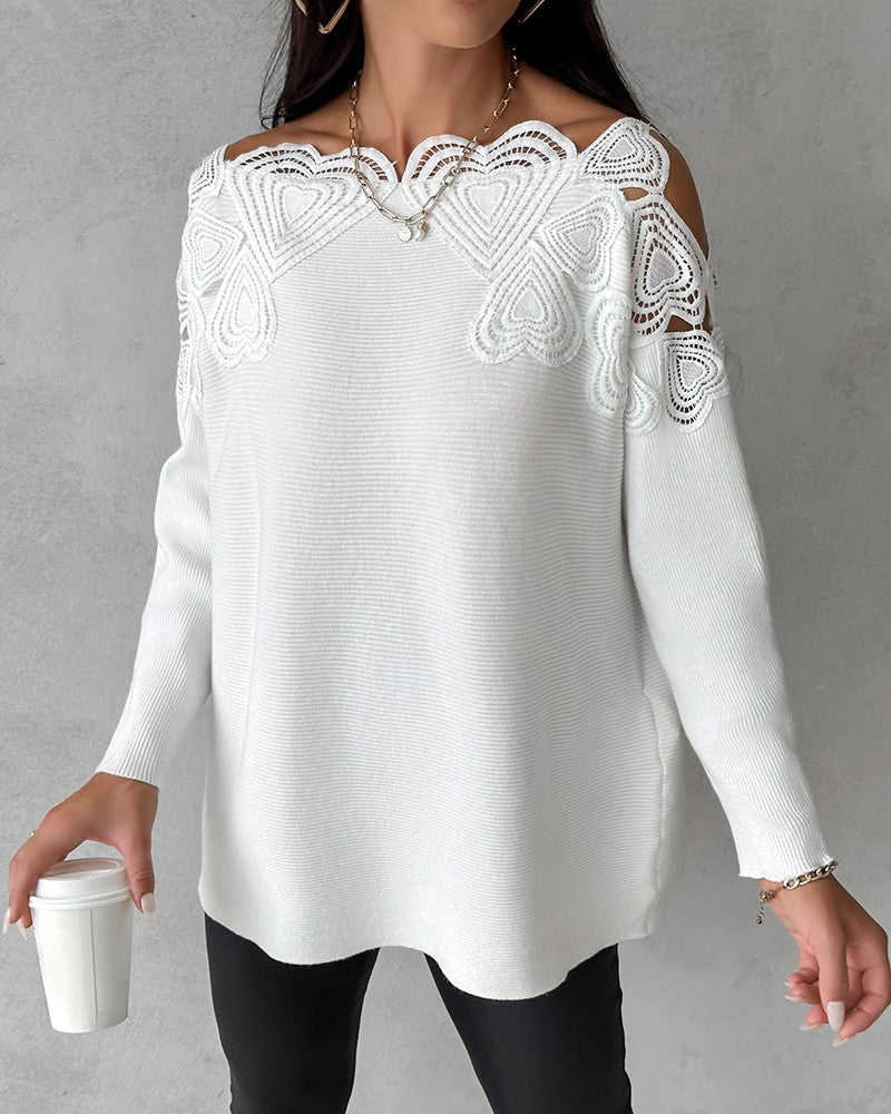 ElegantAura - Einzigartiger Patchwork-Pullover